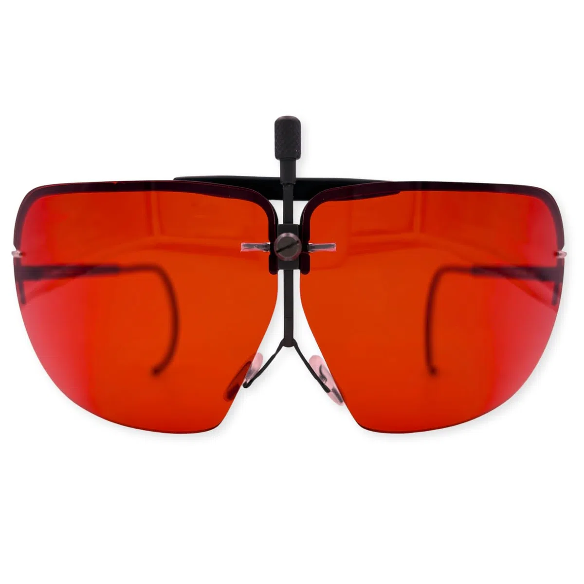 Occhiali da Tiro e Poligono Sportivo mod. Roma con Lenti Colorate ROSSE Intercambiabili Alta Prestazione Made In Italy