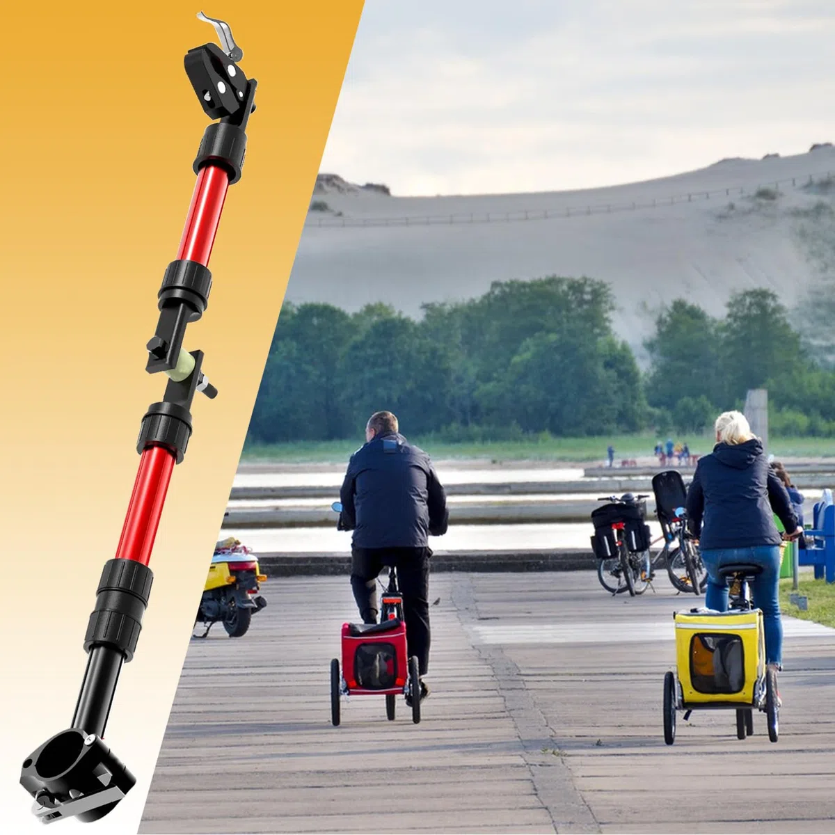 Attacco per Rimorchio Bici,Aggancio Per Carrello | Accessori Portapacchi Posteriore in Lega per Trasporto Bambini Animali Domestici e Avventure all'Aperto