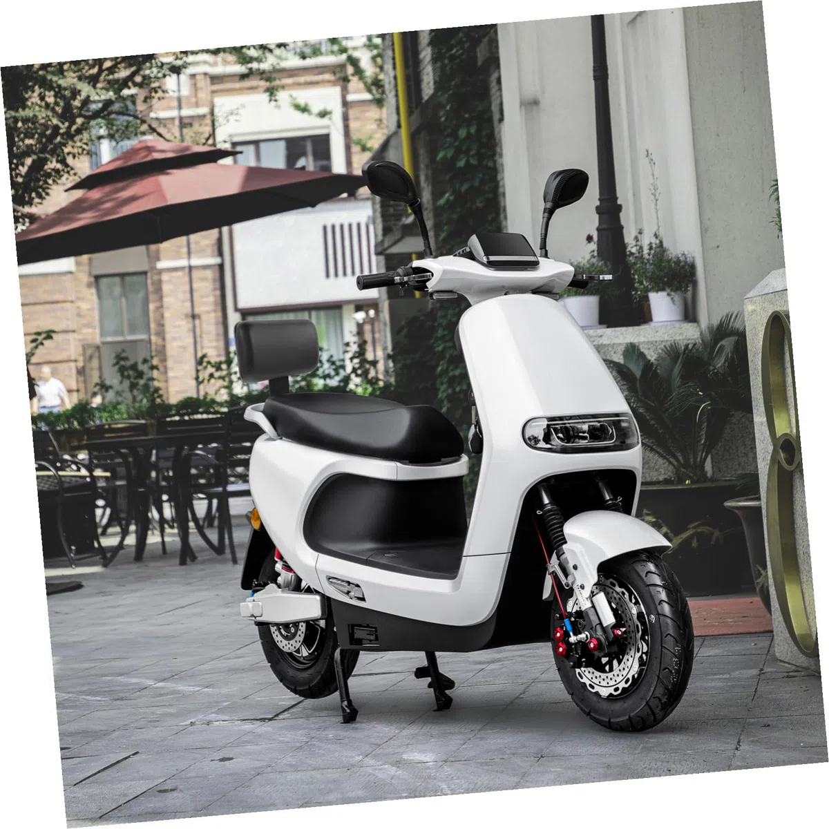 Gatuida Cuscino Schienale Poggiapiedi per Elettrica Nero per Comoda in e Metallo per Spostamenti in Bici