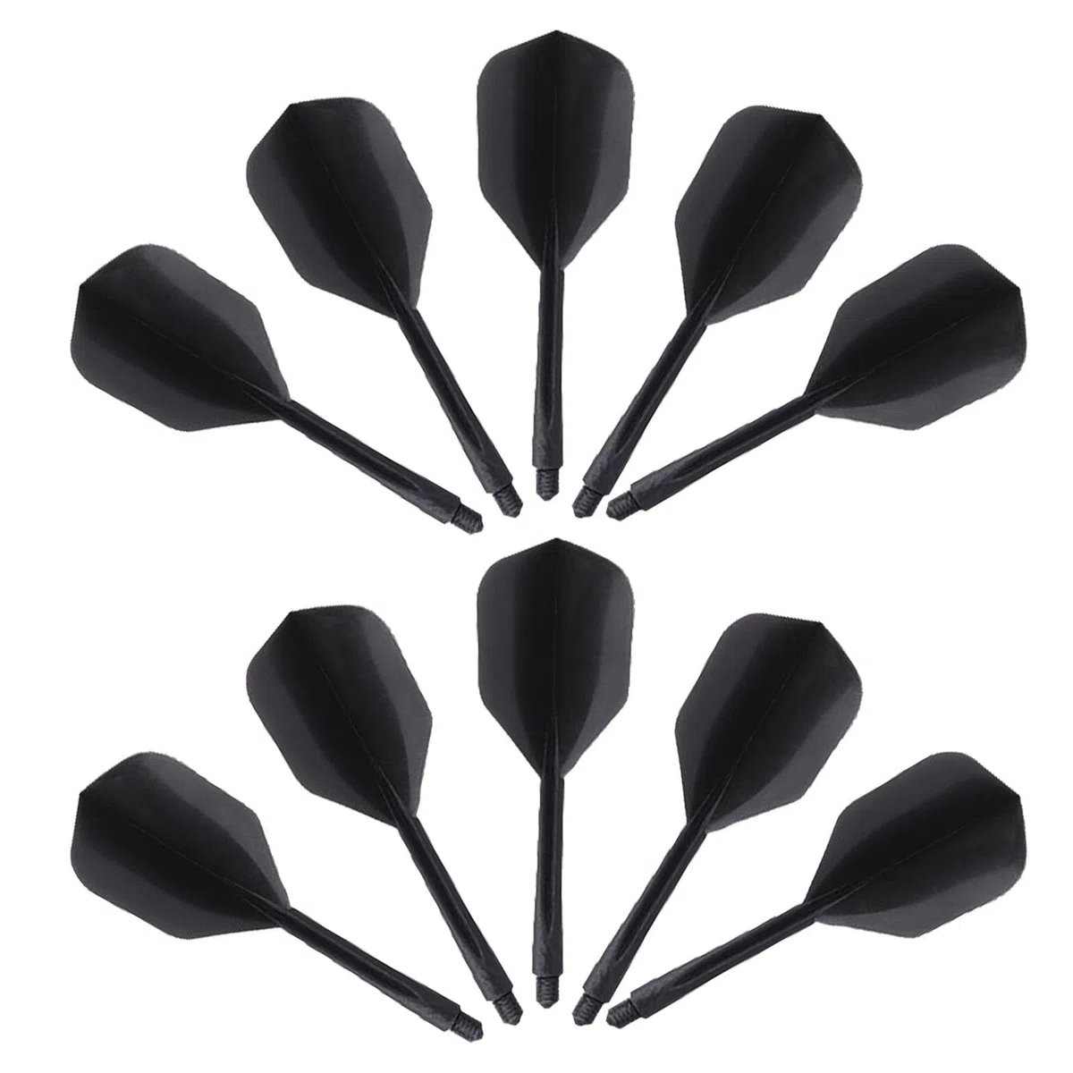 BESPORTBLE Set 10 Pezzi Aste per Freccette Integrate Trasparenti Filettate Piccole Leggere Accessori per Gioco Freccette Indoor per Principianti e Regali Sportivi