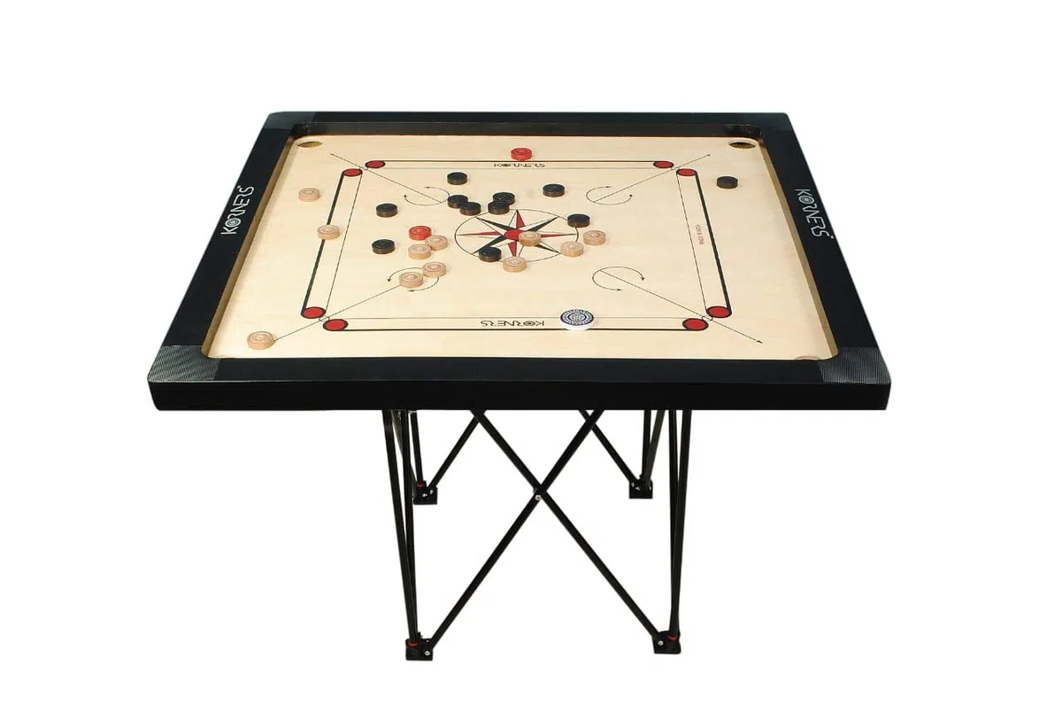 KORNERS Carrom Board Stand pieghevole regolabile in altezza professionale facile da piegare idraulico di alta qualità per Carom
