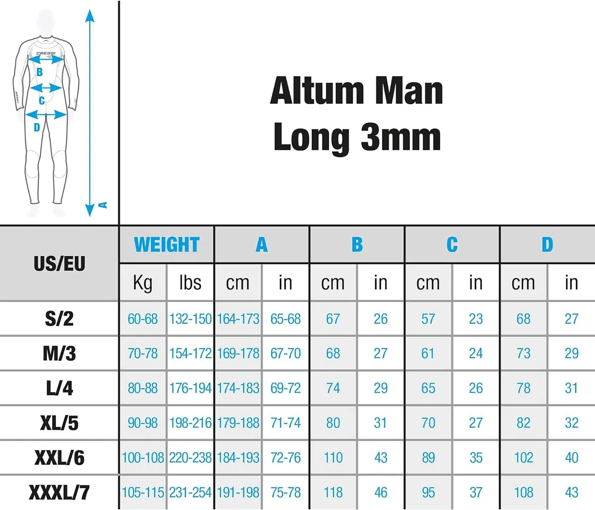 Cressi Altum Full Suit 3 mm, Muta Monopezzo Uomo per Immersione e Snorkeling