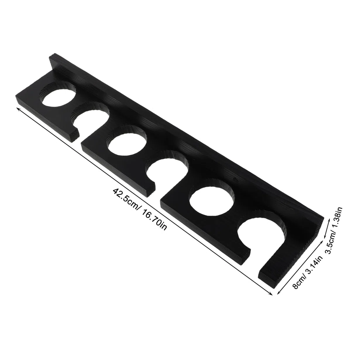 WOONEKY 2 Pezzi Porta Canne Pesca in Legno con Slot Supporto da Parete Orizzontale Robusto e Salvaspazio Organizzatore Rustico per Canne Pesca in Casa e Garage