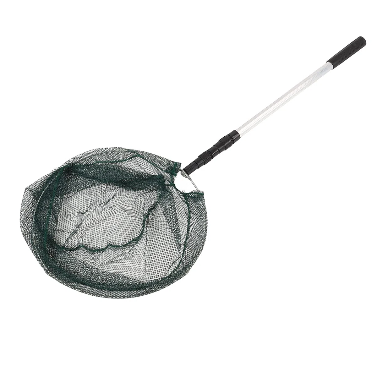 Guadino da Pesca, Manico Retrattile in Lega di Alluminio e Rete Pieghevole in PVC per il Rilascio della Cattura del Pesce, con Montaggio Rapido per Acqua Dolce e Salata