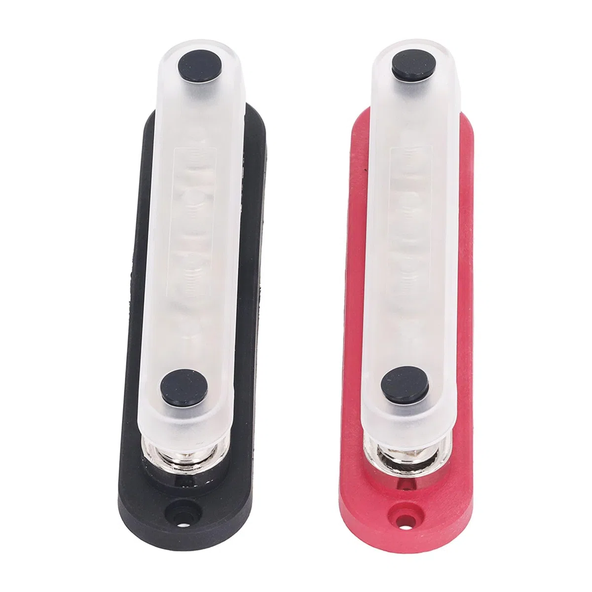 2 Pcs 300A 12V - 48V BAR Terminal Block Distribuzione di Potenza con Copertura, Auto Automobilistica in Barca in Ottone Automobilistico Marino per Auto per le Barche Yacht