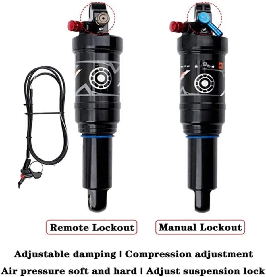 Ammortizzatori per Mountain Bike Ammortizzatore Posteriore Ad Aria - Rebound/Lock out/Pressione dell'Aria Regolabile