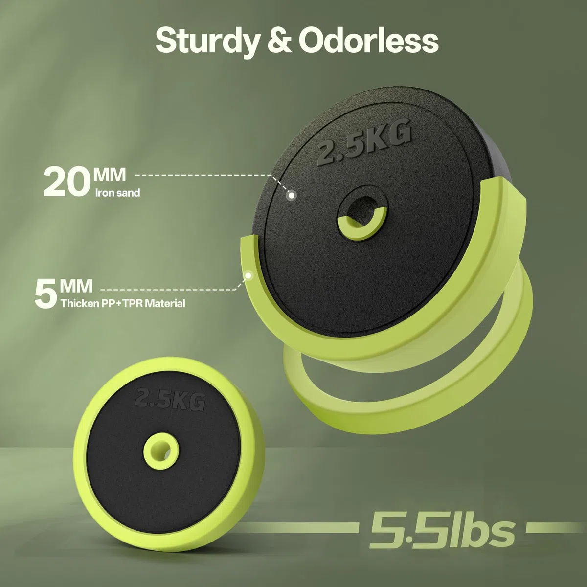 PASYOU Manubri Regolabili 5 in 1 Set, Include Manubri, Bilancieri, Kettlebell, Flessioni per Pesi Palestra Set Manubri per Fitness a Casa