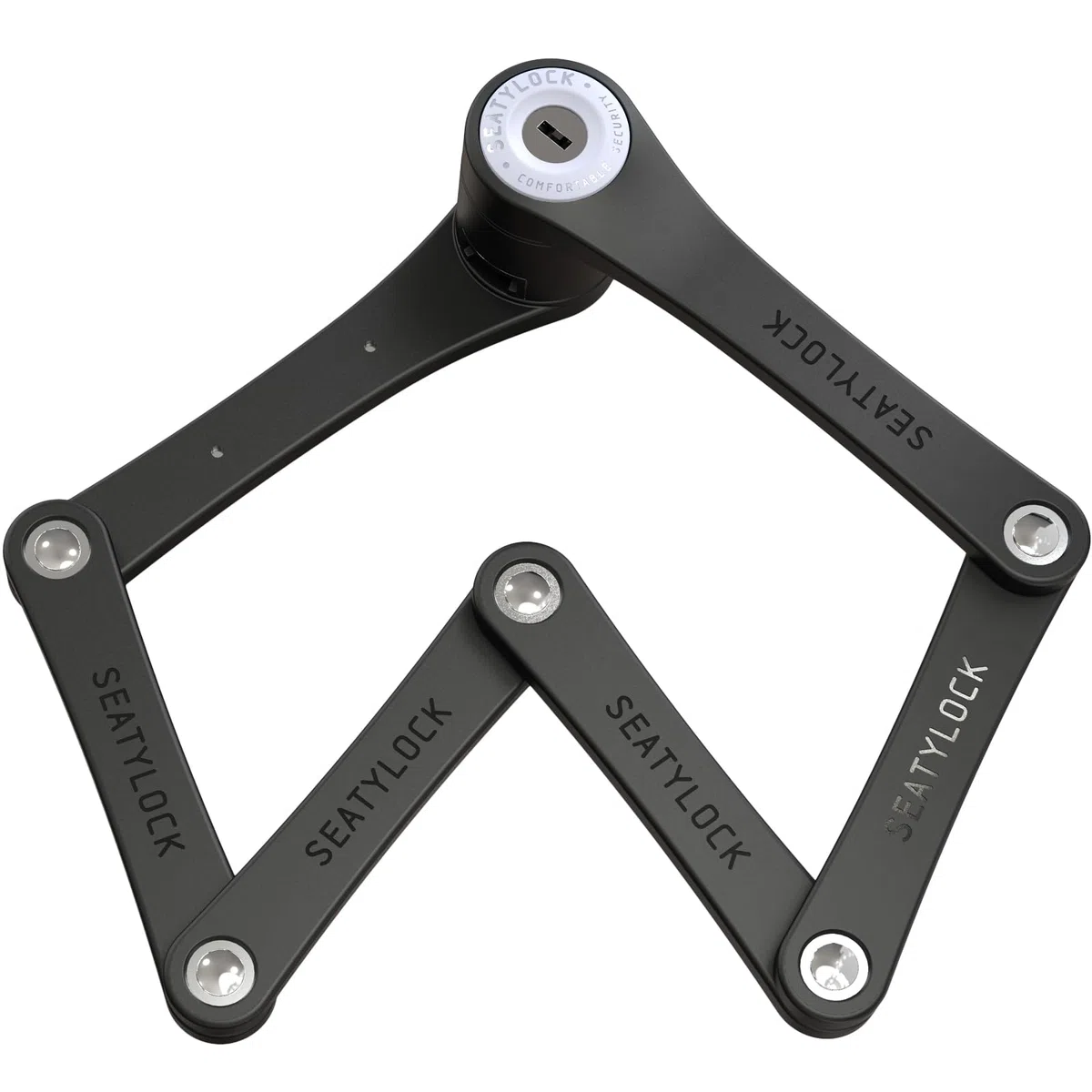 FoldyLock - Mini lucchetto pieghevole per bicicletta, leggero, brevettato, antifurto, con chiave, per scooter elettrico e bici da città, 75 cm