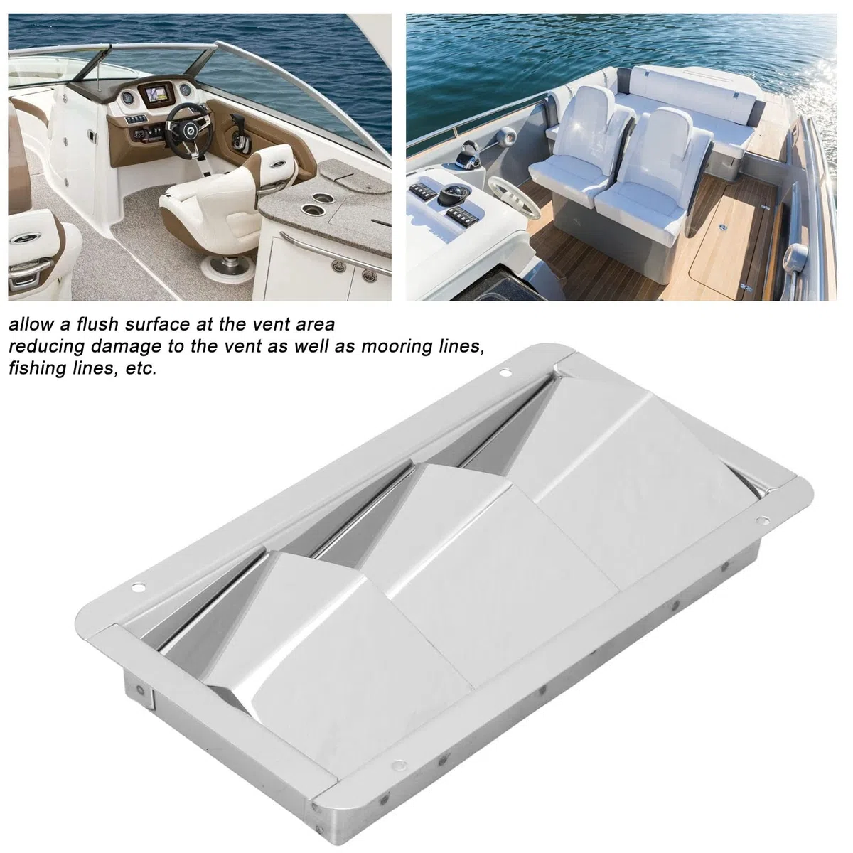 1 Paio 210x110mm Marine Air Vent Cover 3 Slot Rettangolo Feritoia Acciaio Inossidabile 304 Griglia di Ventilazione Dell'Aria Per Barche Otturatore di Sfiato Universale Per Barche