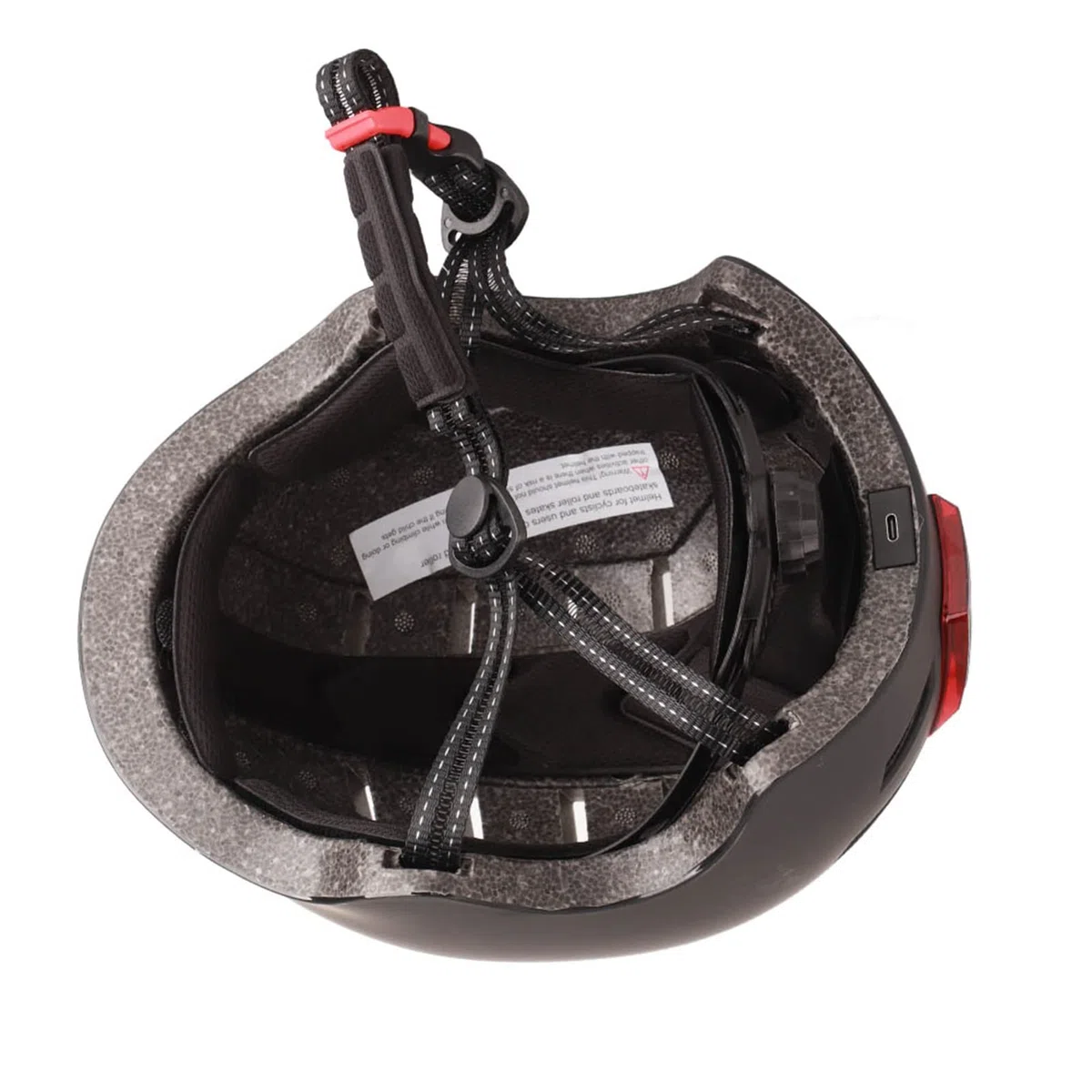 Casco da bici con luce, ricaricabile tramite USB, luce anteriore e posteriore, casco da bicicletta da strada, fodera in EPS ispessito, casco da ciclismo per ciclismo, auto equilibrio, skateboard