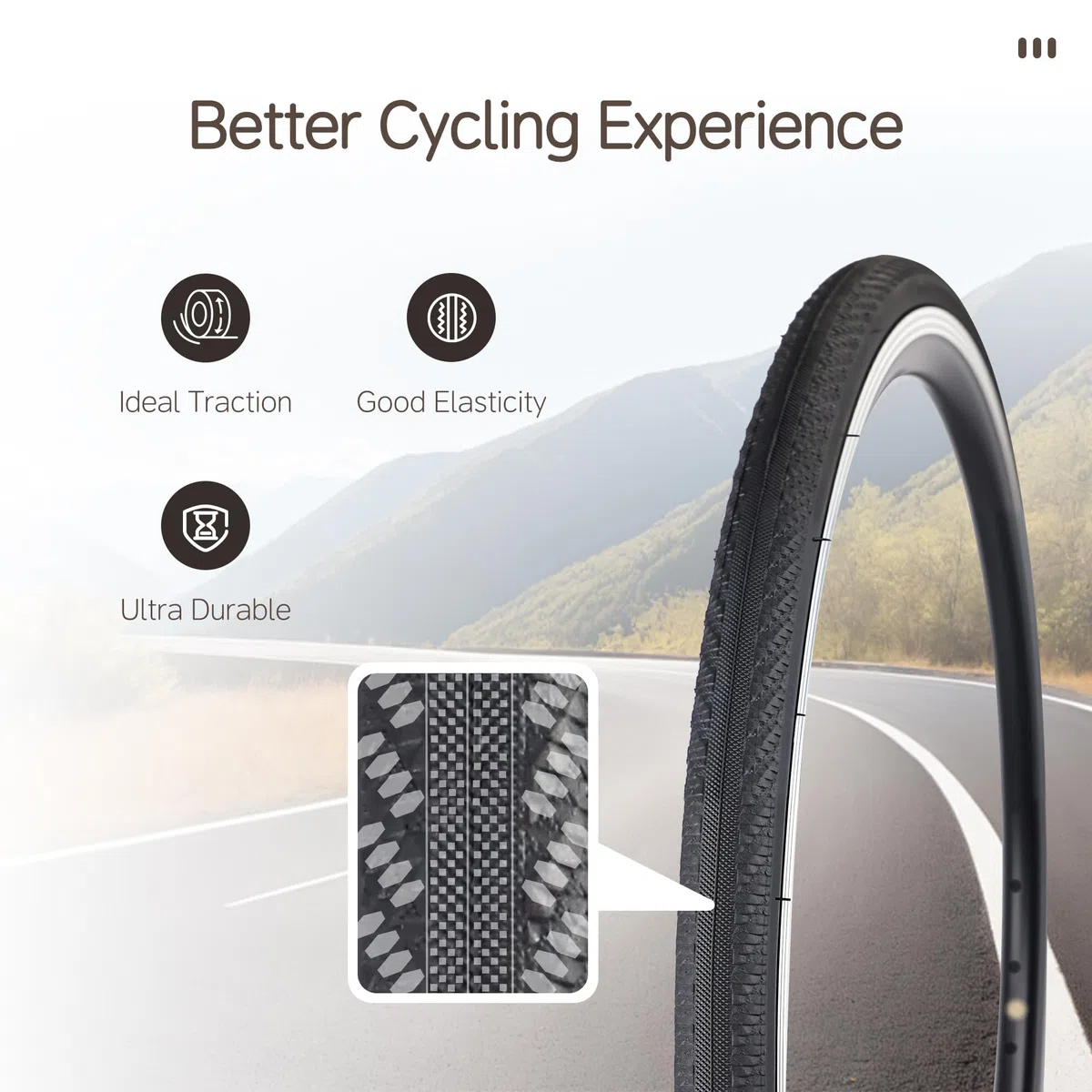 Pneumatico per bici da 700 x 25C/28C, antiscivolo, pieghevole, di ricambio, per tutti i terreni, confezione da 2 con leve per bici da strada