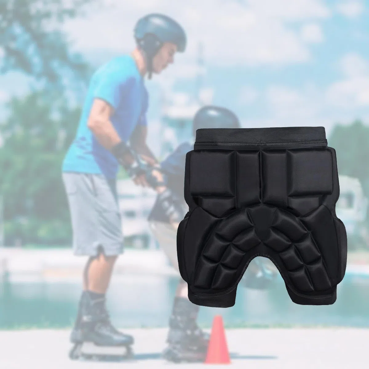 MagiDeal Protezione per l'anca, Protezione per l'anca Imbottita, Protettore, Attrezzatura di Supporto 3D, Protezione dagli Urti per Skateboard, e Snowboard