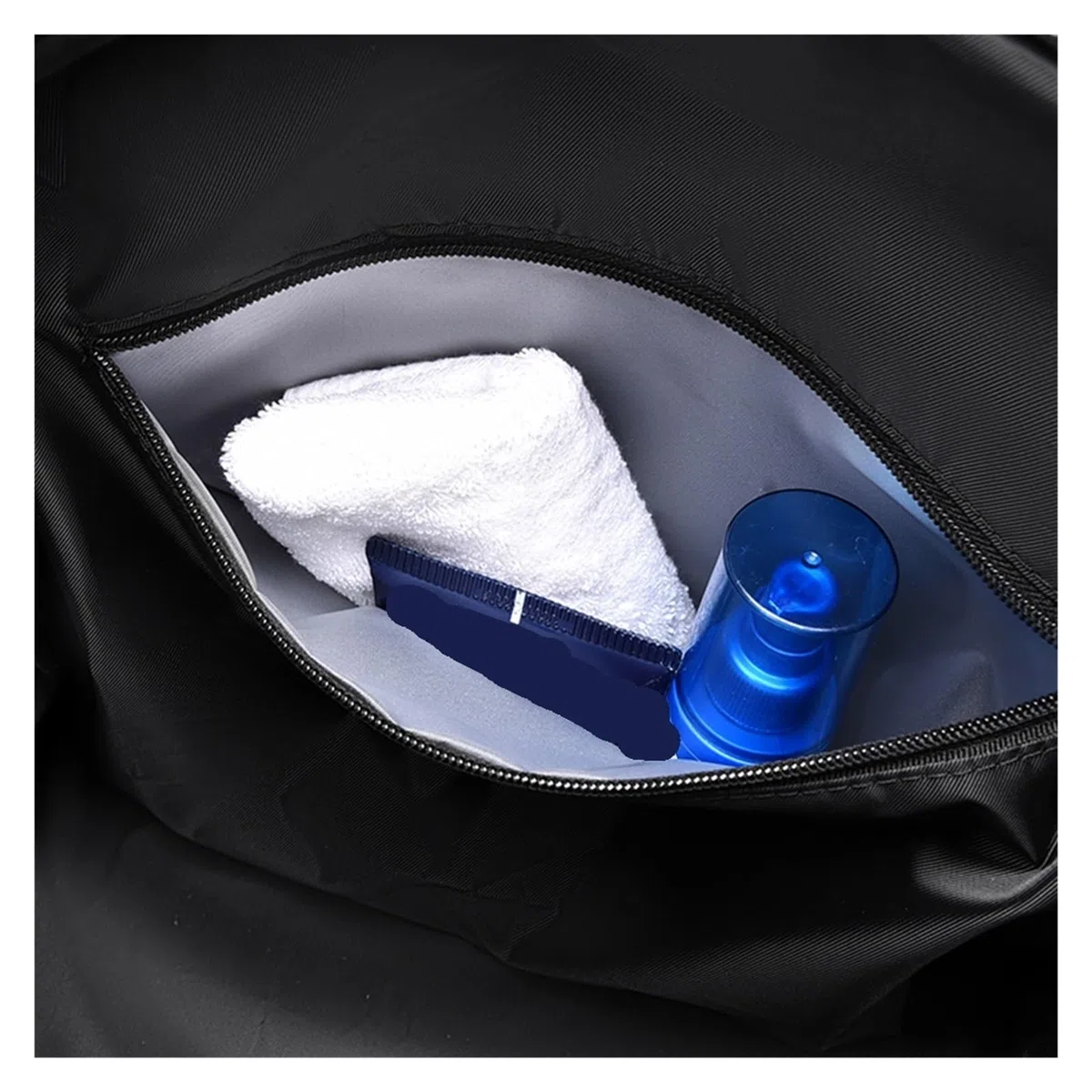 Generico Borsa da palestra - Borsone nero con tracolla regolabile, compatibile for gli amanti dei viaggi e dello sport, attrezzatura for il fitness