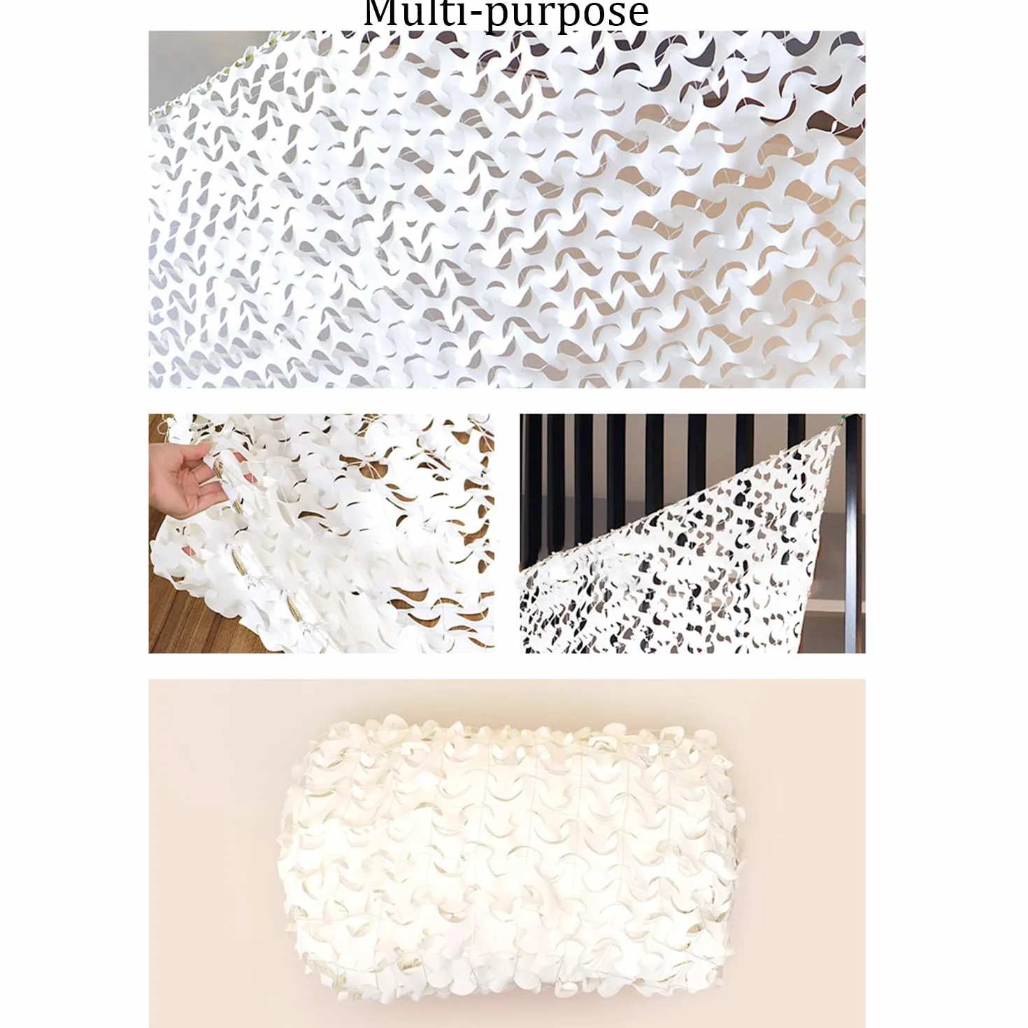 Rete Mimetica,3x6m Schermo Solare Bianco,Schermo Solare Mimetico Bianco All'Aperto,Per La Casa,Caccia,Giardino,Campeggio,Decorazione Del Partito Con Lo Schermo Del Sole,Schermo Della Privacy