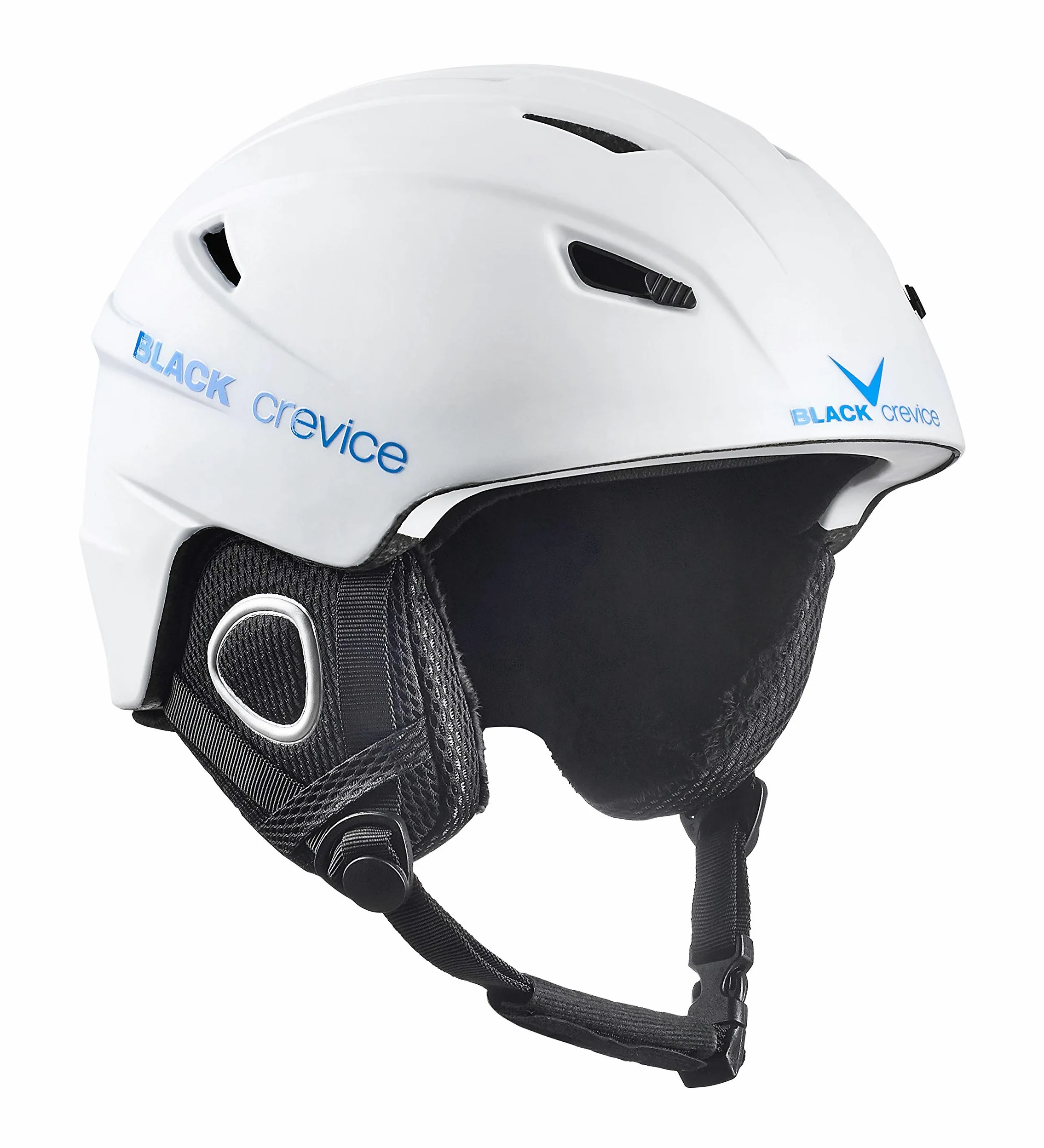 BLACK CREVICE Kitzbühel Casco da sci I Casco da sci design sportivo in diversi colori I Casco da sci uomo & donna I Casco in policarbonato I Casco da sci traspirante I (L, bianco/blu)