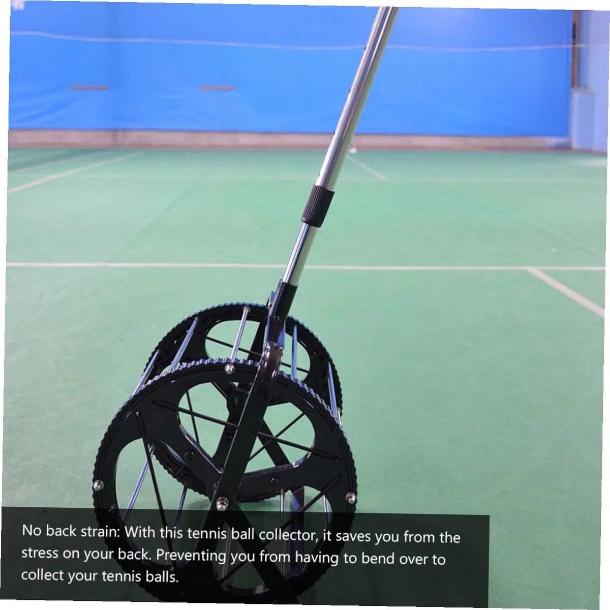 Raccoglipalle da Tennis Regolabile, capacità 55 Palline, Raccolta | Nailon e Metallo, Rotelle Fluide, Leggero e Portatile, per Tornei e Allenamento
