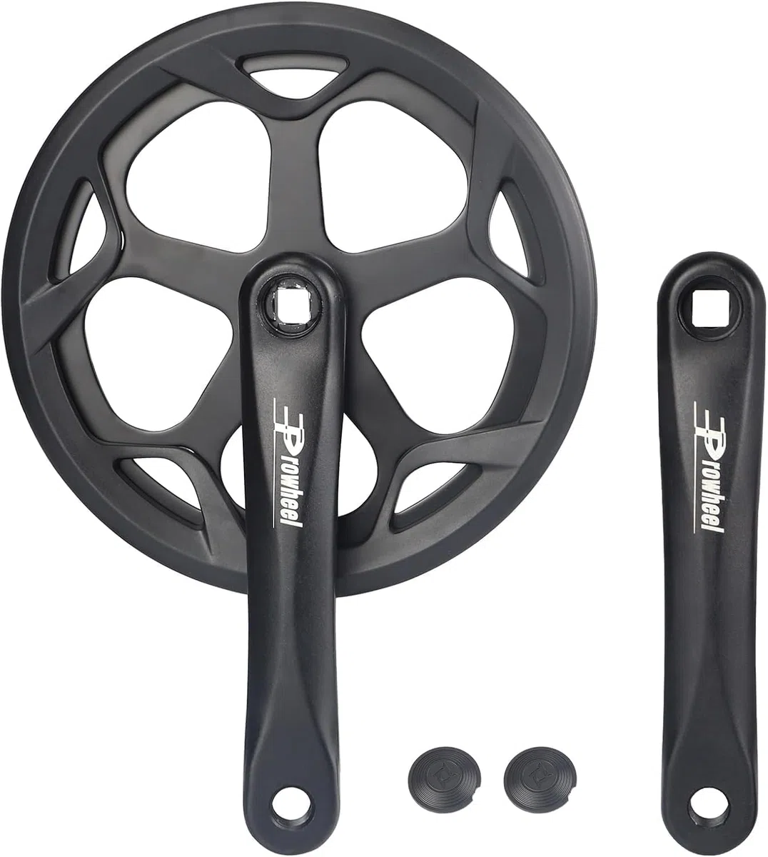 ZUKKA Prowheel - Guarnitura per bicicletta 46T, in lega di alluminio da 170 mm, per bicicletta singola e 6/7/8 velocità, per bicicletta elettrica