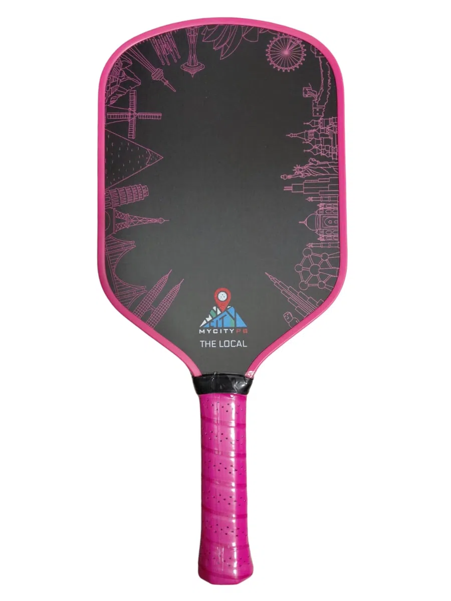 The Local - Racchetta Pickleball, 42 cm, manico in fibra di carbonio, 14,6 cm, 224-232 g