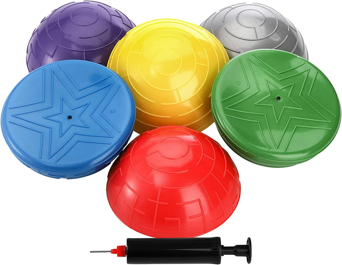 Lawei 6 palline da yoga semicircolari, per sport, equilibrio, 16 cm, mini terapia, per ginnastica, yoga, equilibrio, per adulti, favorisce la coordinazione e l'equilibrio fitness