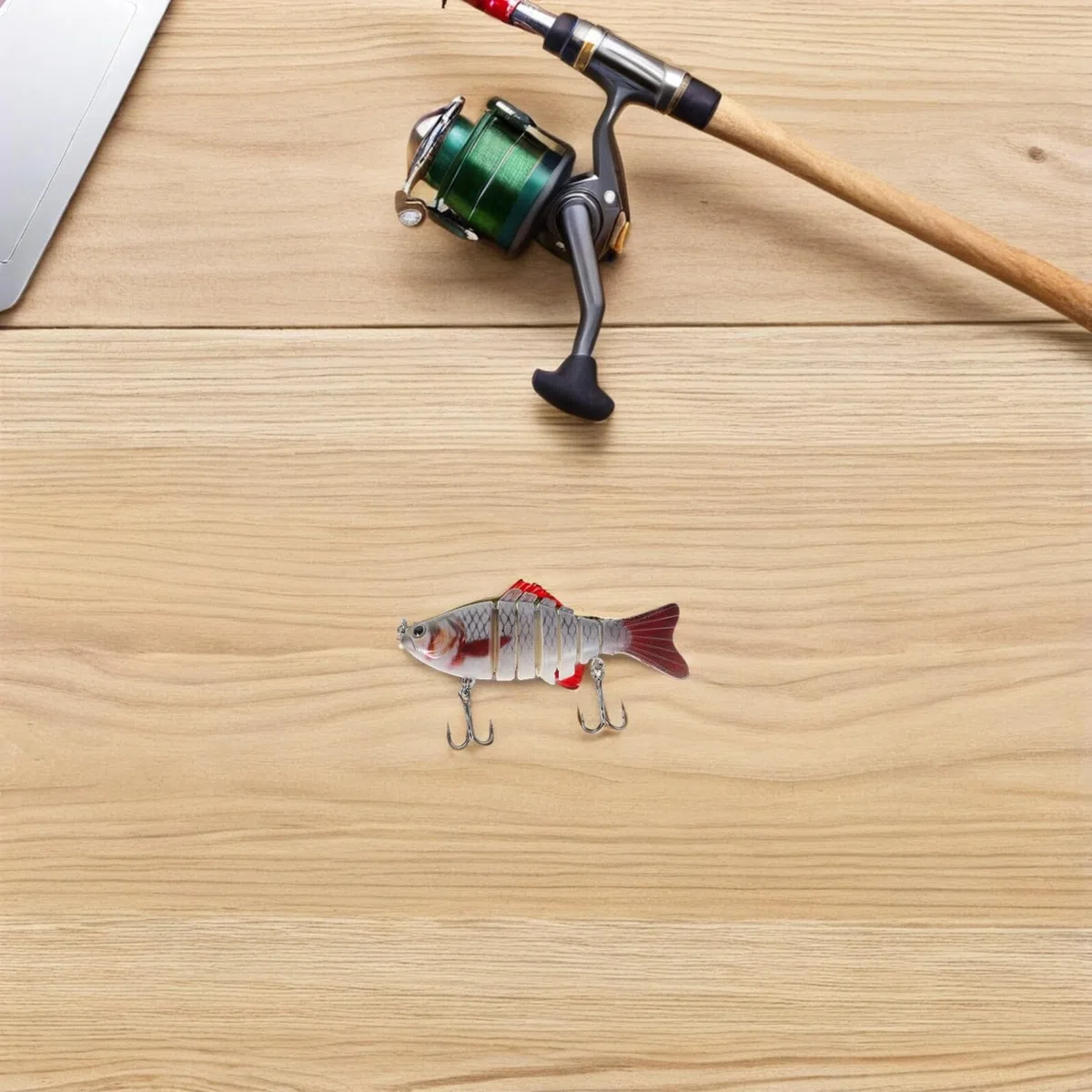 INOOMP Kit 10 Esche da Pesca Multi-snodate 10 Cm in Plastica per Acqua Dolci e Salate, Esche Artificiali Realistiche Swimbait Movimento Naturale per Pesca a Spinning e Predatori Marini