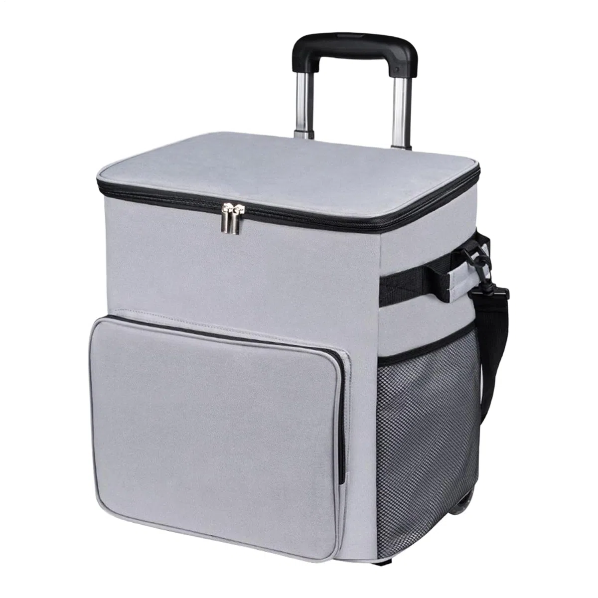 Carrello refrigerante su ruote, carrello con manico, 35 l, isolato, a prova di perdite, borsa da viaggio per esterni, patio, picnic, campeggio, shopping