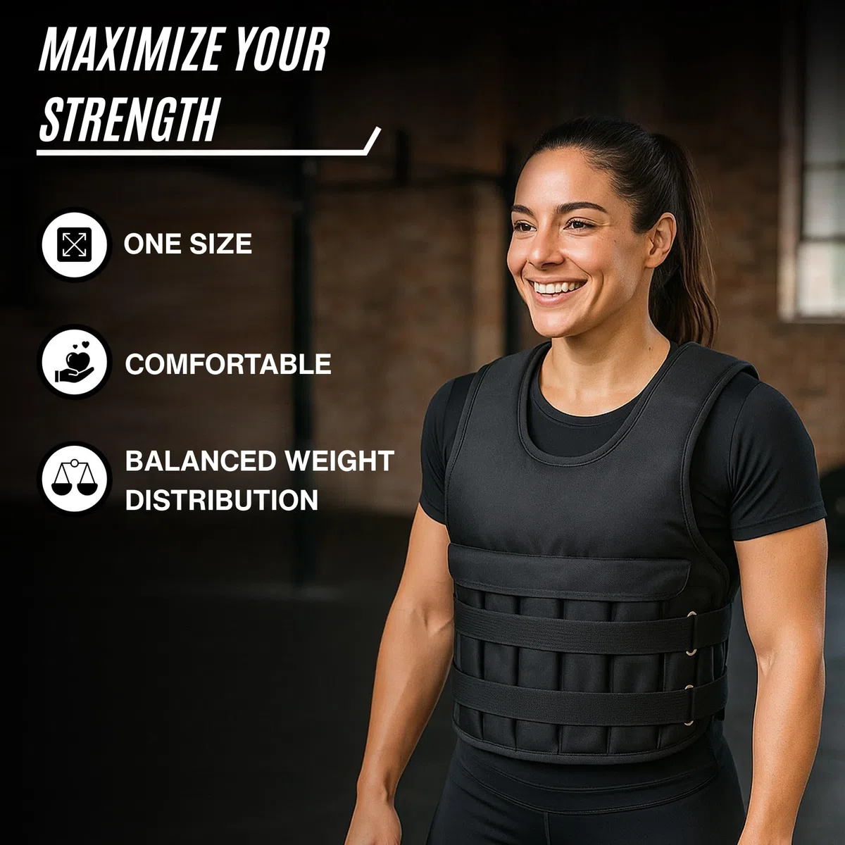 Giubbotto Zavorrato 20kg per Uomo e Donna, Gilet con Pesi Regolabili per Palestra, Calisthenics e Crossfit, Giubbotto Zavorrato per Corsa, Design Ergonomico e Traspirante (Nero)