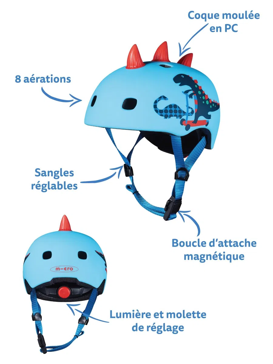 MicroClean Mobility AC2095BX - Casco per bambini, multicolore, M (52 - 56 cm)