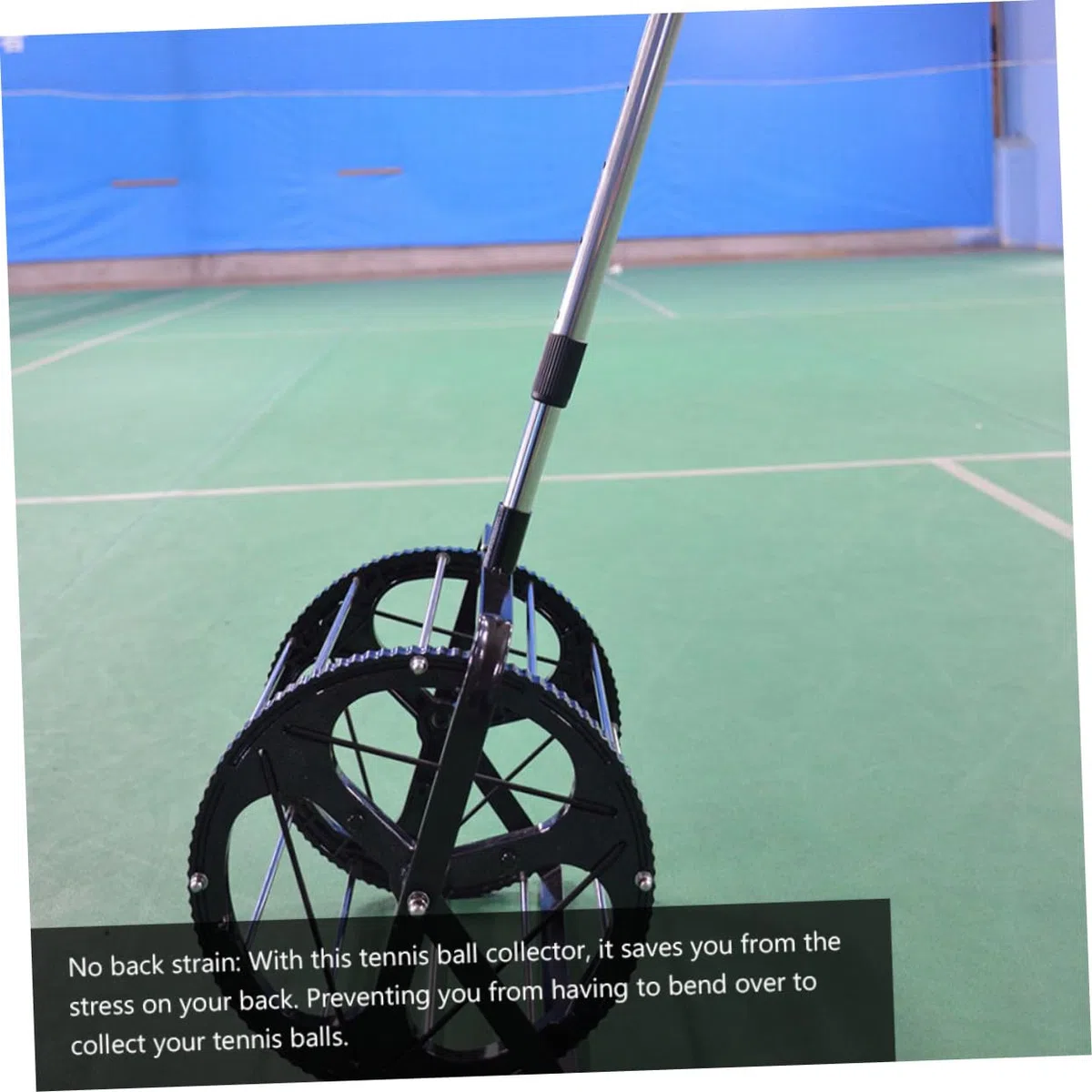 Raccoglipalline Tennis Regolabile, Capienza 55 Palline, Nylon e Metallo | 1, 85kg, Autoportante, per Allenamento e Tornei di Tennis, Cesta per Raccolta