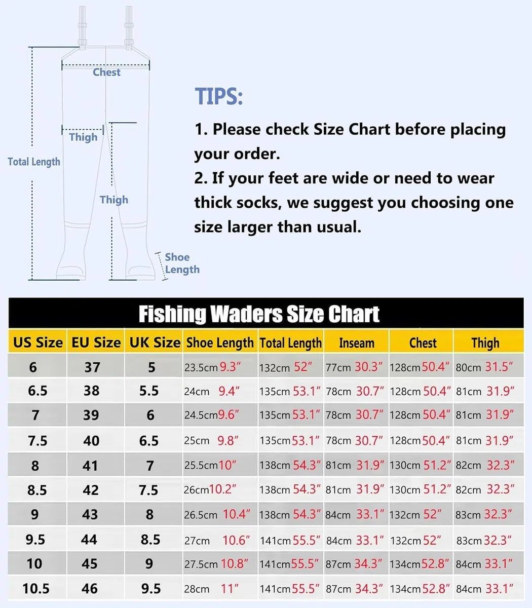 EPANO LXXW Waders Pesca Scarponi da Pesca Unisex Leggeri, Abbigliamento Impermeabile in Nylon for Il Surf, Pantaloni in Piuma for Escursioni in fattorie e torrenti(Black,7)
