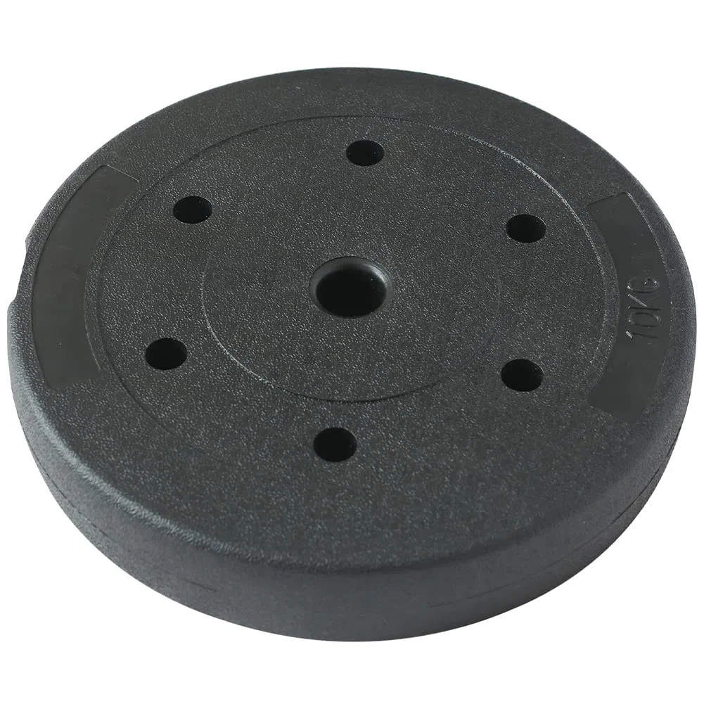 BAKAJI Set 2 Dischi per Bilanciere e Manubri Peso 20kg (10kg x 2) Cemento Foro 25mm, Rivestimento in Plastica Antigraffio, Professionali Palestra, Fitness, Riabilitazione, Esercizio Fisico Allenamento