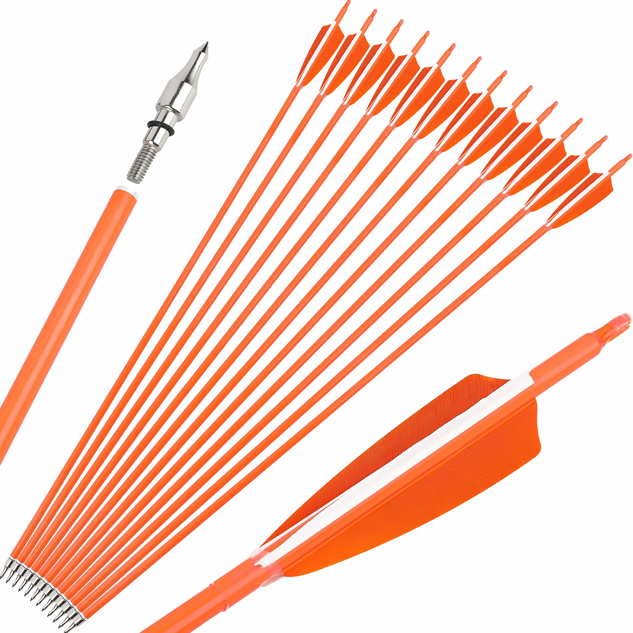 31" frecce in Carbonio tiro con L'Arco frecce di Caccia 500 600 Spina Dorsale Bersaglio frecce di Pratica per Compound/Recurve/Long Bow Caccia tiro 6/12pcs