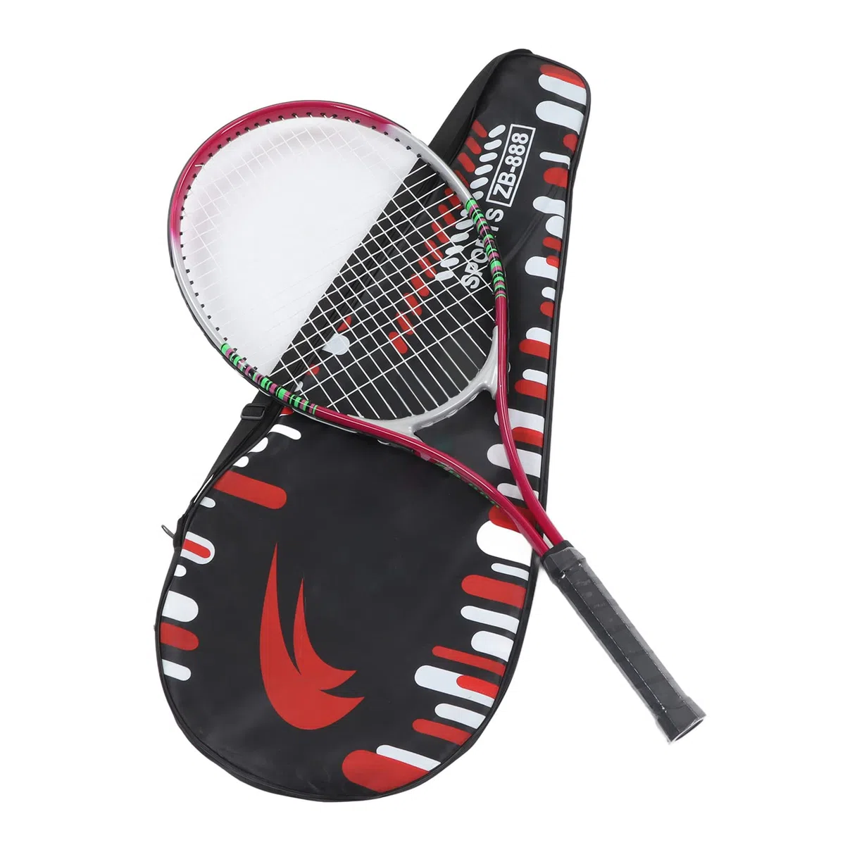 Racchetta da Tennis Professionale, 27 Pollici, Alluminio, Rosso, Strung, Adatta per Allenamento Intermedio Primario