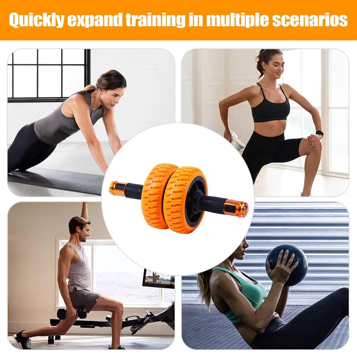 Ruota Addominale Ab Roller Attrezzo Allenamento Addominali Casa Fitness | Attrezzo Per Addominali E Core Da 15 Cm Da Palestra In Casa Interno Esterno Viaggio Donne Famiglia Ufficio Pavimento Corti