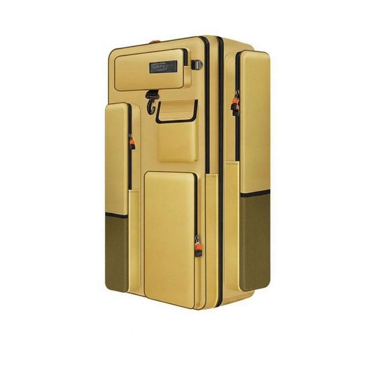 kowaku Zaino Porta Attrezzi da Pesca Resistente All'usura Borsa Porta Canne Organizzazione Facile Attrezzatura Sportiva, Giallo, Giallo, 70CM