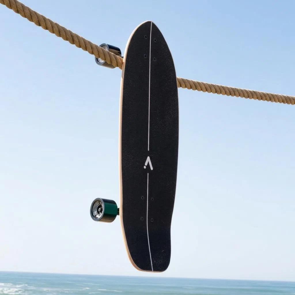ACTA Surfskate Foam V2 31" - Ocean - Tavola da Surf-Skate in acero 7 pieghe, ideale per principianti e intermedi, per pumptrack, crociere e carving urbano (Foam V2)