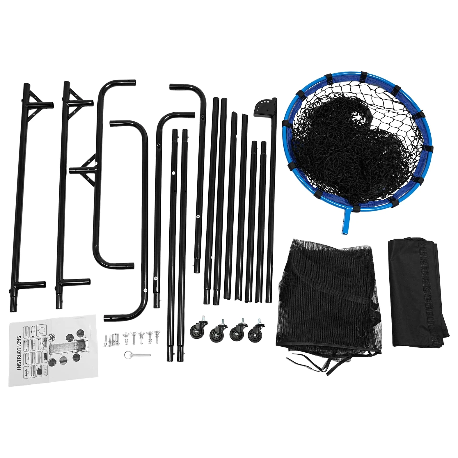 Set da pallavolo per allenatori, attrezzi da allenamento regolabili in altezza e angolazione, rete robusta e durevole per interni ed esterni