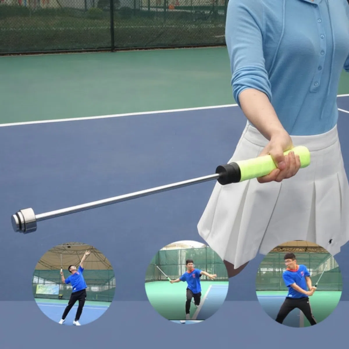 Allenatore Swing Tennis Portatile Allenatore di Tennis Ergonomico Attrezzo Sportivo per Allenamento a Casa