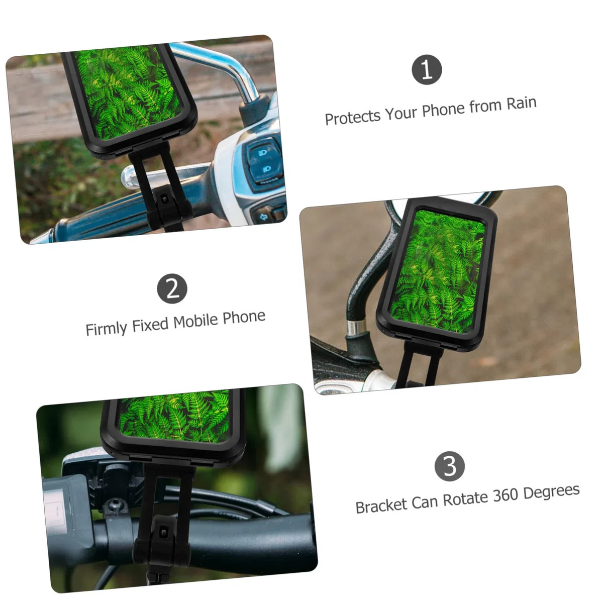 HOMSFOU 5pezzi Supporto Per Smartphone Per e Bici Regolabile Gradi Supporto Magnetico Per Navigazione e Outdoor Compatibile Con Telefono Bici e Scooter