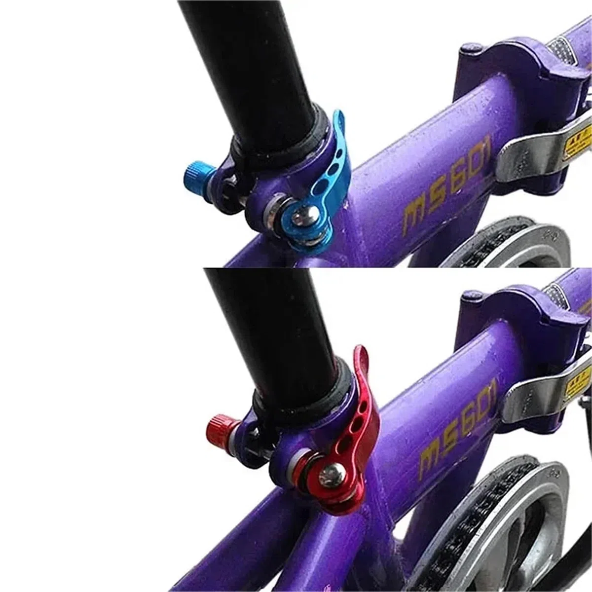 Vite a sgancio rapido per morsetto sedile 5 Pezzi Vite Di Serraggio Del Tubo Sella Della Mountain Bike Leva Sgancio Rapido For Montaggio Universale Design(5pcs Gold)