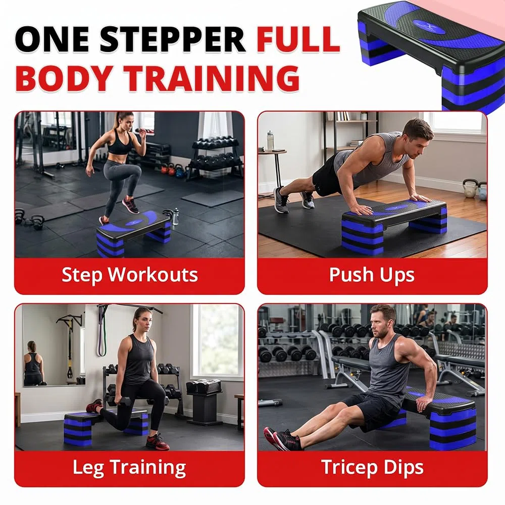Max Strength MAXSTRENGTH Aerobica Cardio Fitness Step Board-3 Livelli Home Gym Esercizio Blocco