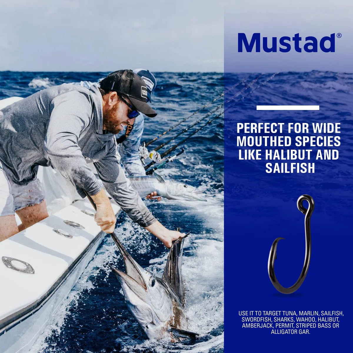 Mustad Demon Perfect Circle Hooks, in linea