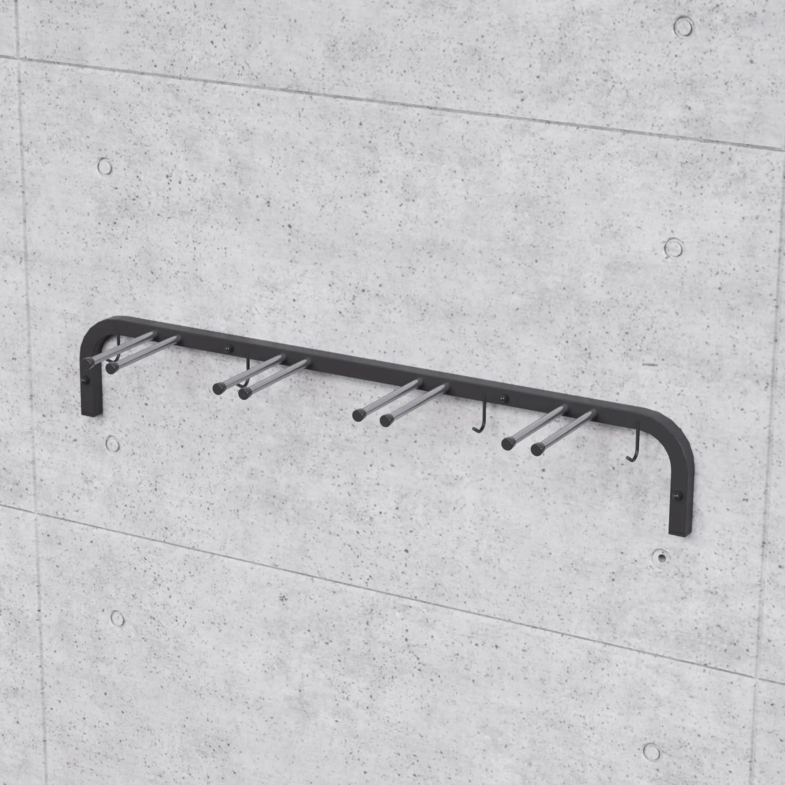porta sci da muro portasci parete rastrelliera Supporto da sci per 4 paia di sci, 83 cm