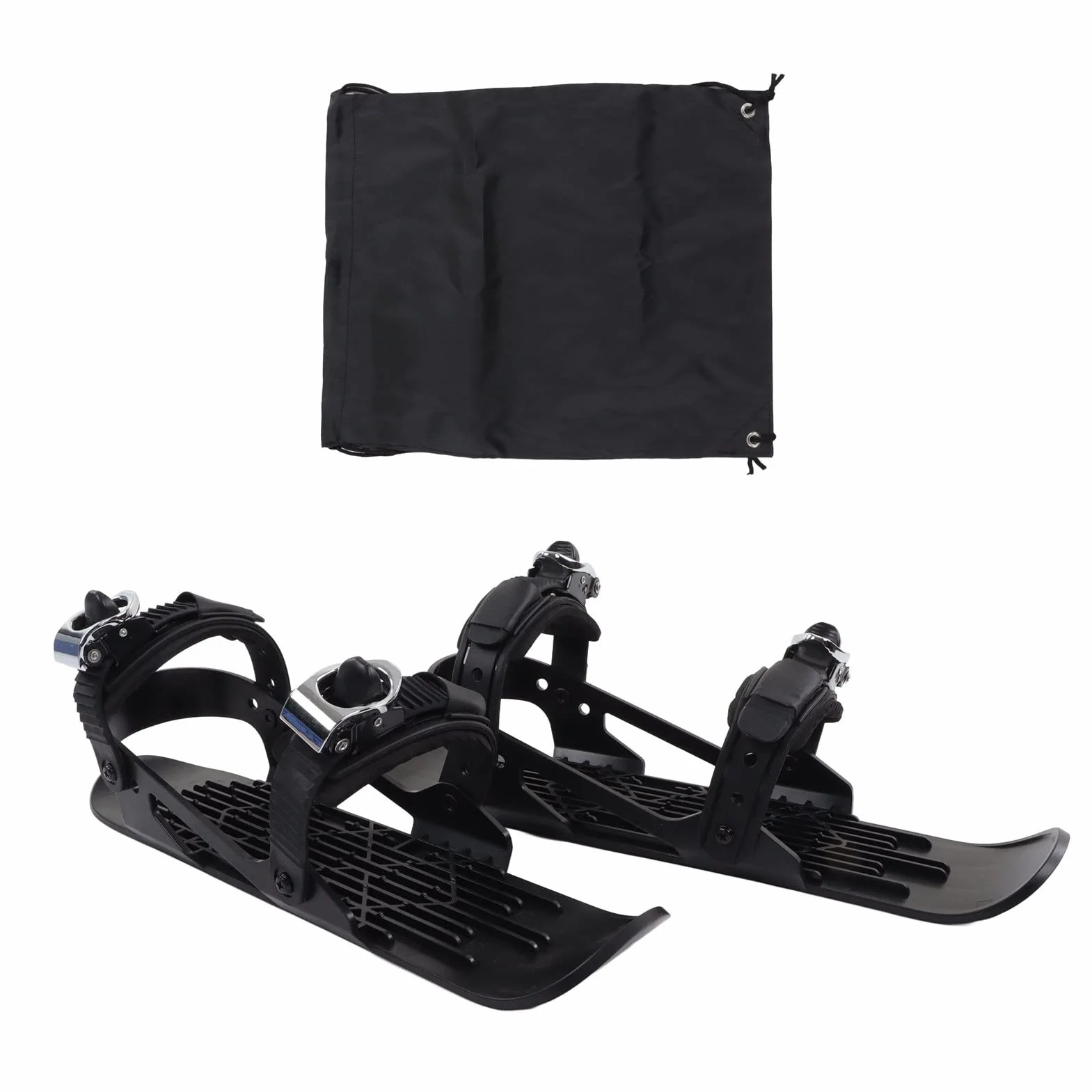 Mini Pattini da Sci Corti Mini Pattini da Sci Corti Regolabili Mini Pattini da Sci da Fissare Agli Scarponi da Sci Mini Pattini da Sci Corti per Neve Sport Invernali per Bambini per Sport(Nero)