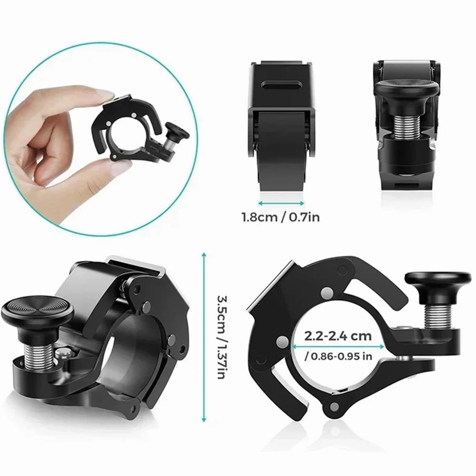 Campanello per bicicletta 8 pezzi in acciaio inox anello per bicicletta MTB Ciclismo Horn Bike Bell Manubrio Sound Horn per la sicurezza della bicicletta Accessori per bici elettriche