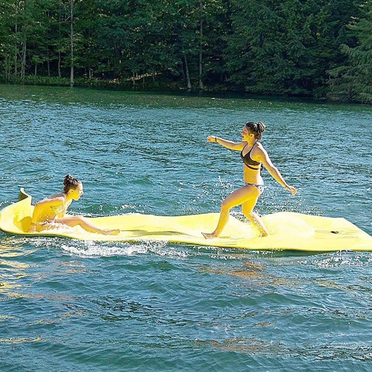 Tappeto Galleggiante- Materassino Galleggiante Antistrappo XPE, Tappetino Galleggiante Portatile Acquatico Arrotolabile per Piscina, Lago E Barca
