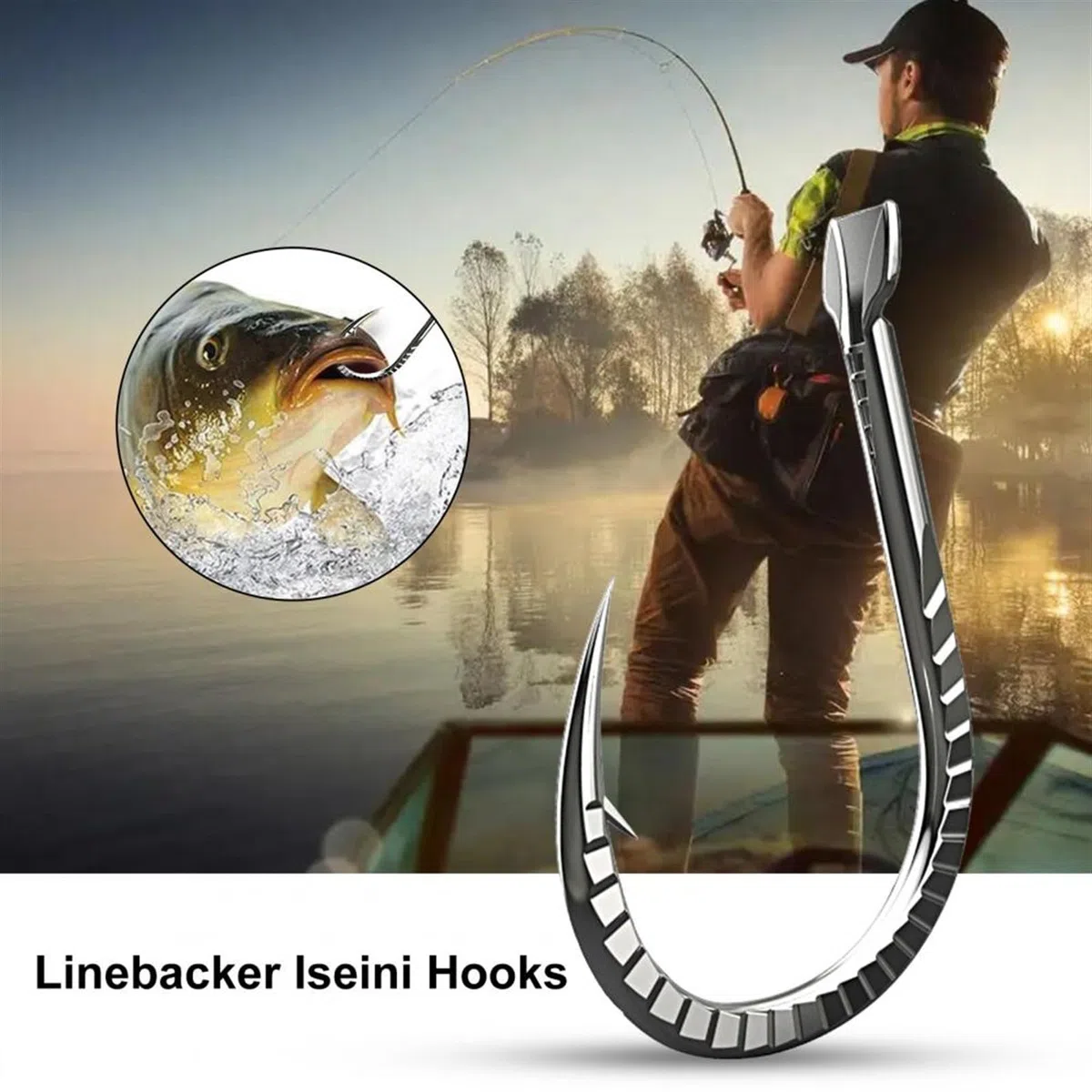 30 pezzi/set di ami da pesca in lega di titanio affilati, resistenti(6#)