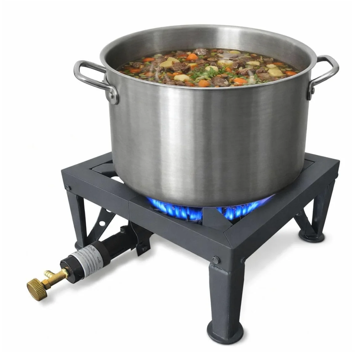 INTEC - Fornello a gas 7500W professionale, capacità 200Kg, tutto in ghisa, 4 piedi rinforzati - Fornello professionale per cottura su mercato, marmellata, paella