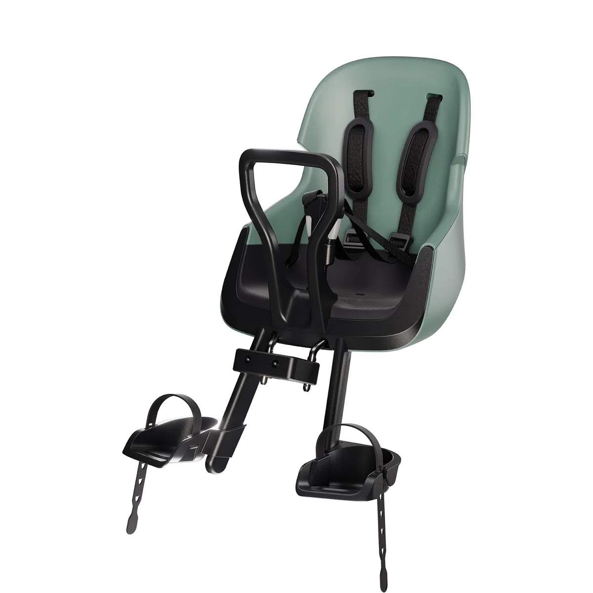 Seggiolino Anteriore Da Bicicletta Per Bambini Bobike EVOLVE MINI con Sicurezza Doppia, Design Avvolgente e Montaggio su Tubo di Sterzo per il Massimo Comfort e Stile