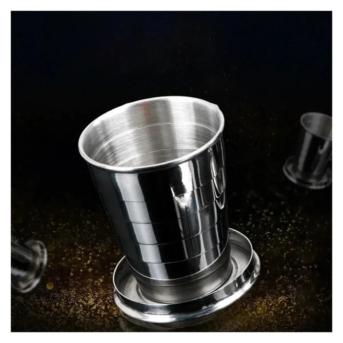 Bicchiere Acciaio Inox Pieghevole Tazza pieghevole in acciaio inossidabile | Tazze pieghevoli telescopiche for bere acqua portatile for viaggi all'aperto