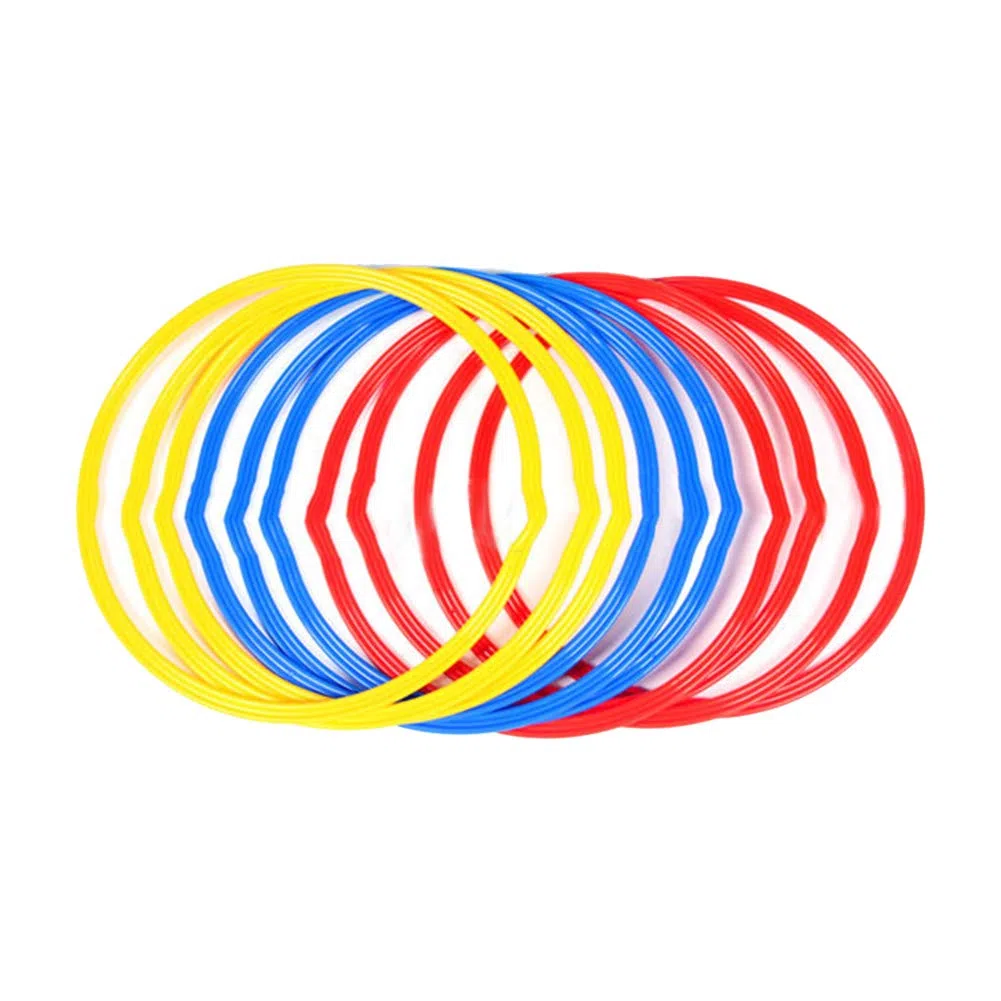 Jenngaoo Anelli da Allenamento per Calcio, 6 Pezzi Multicolor Sport Training Speed ​​Ring Football per velocità di Controllo Agility Training Skills - 16 Pollici di Diametro